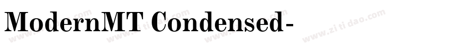 ModernMT Condensed字体转换